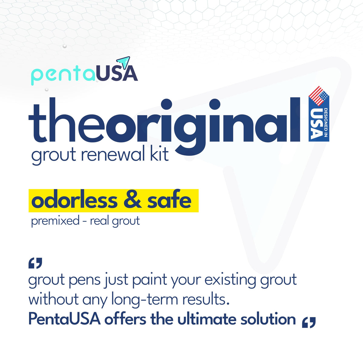 PentaUSA shower grout repair application in a wet zone
