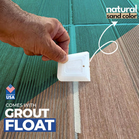 PentaUSA weatherproof grout formula withstands sun and rain for durable outdoor use.