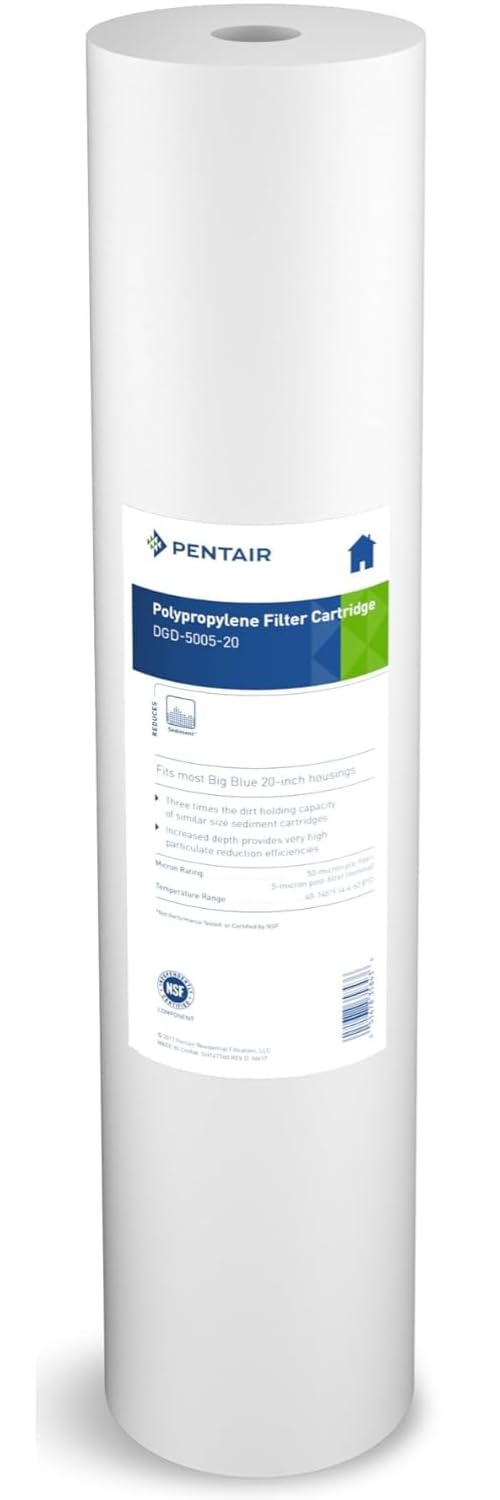 Pentek DGD-5005-20 sediment-filter-cartridge for clearer water and appliance protection