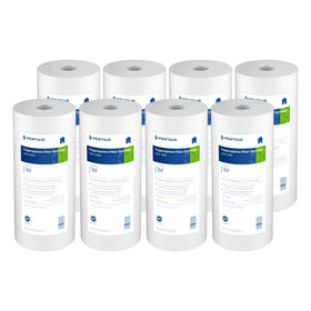 Pentek DGD-5005 Big Blue close-up showing dense polypropylene media for sediment reduction.