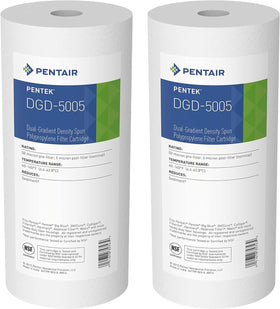 Pentek DGD-5005 Big Blue filter cartridge ready to protect appliances from sediment.