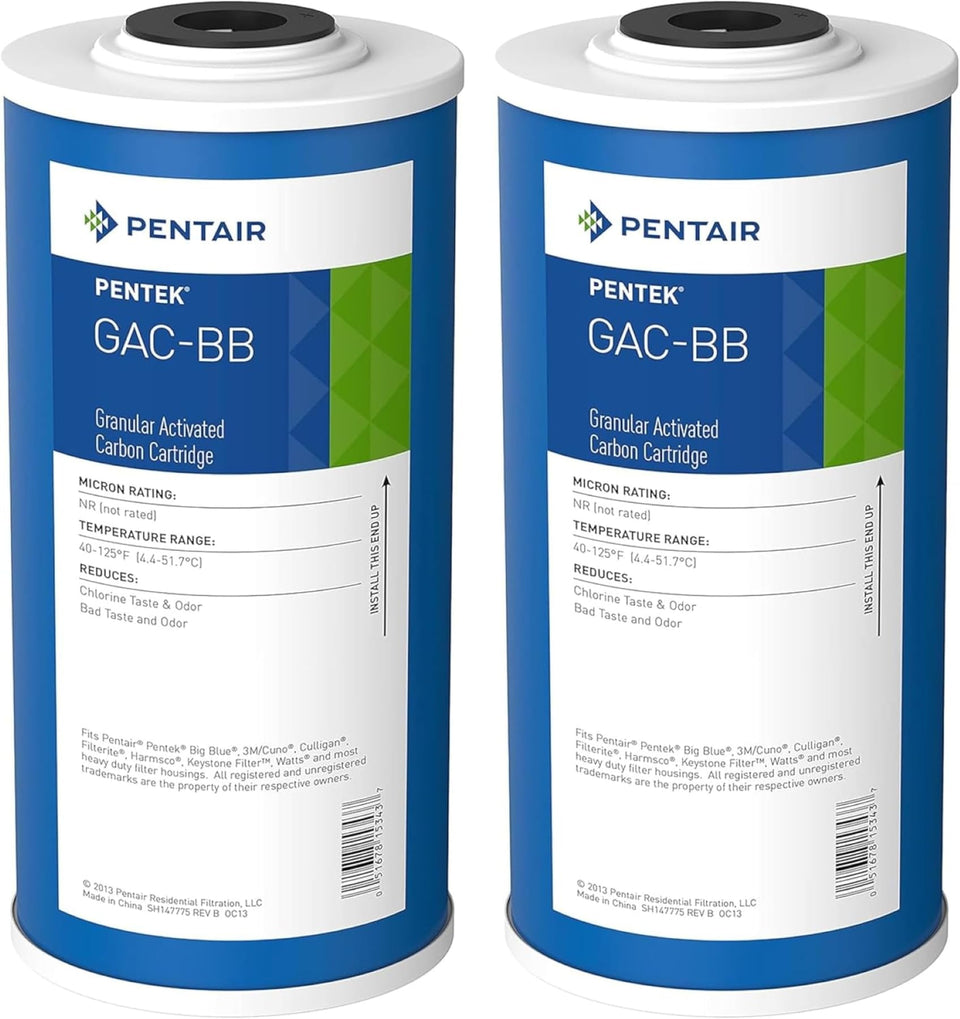 Pentek GAC-BB cartridge in Big Blue housing improves water taste and odor for the whole home