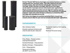 NCP-BB pleated media cartridge with high dirt capacity and low pressure drop.