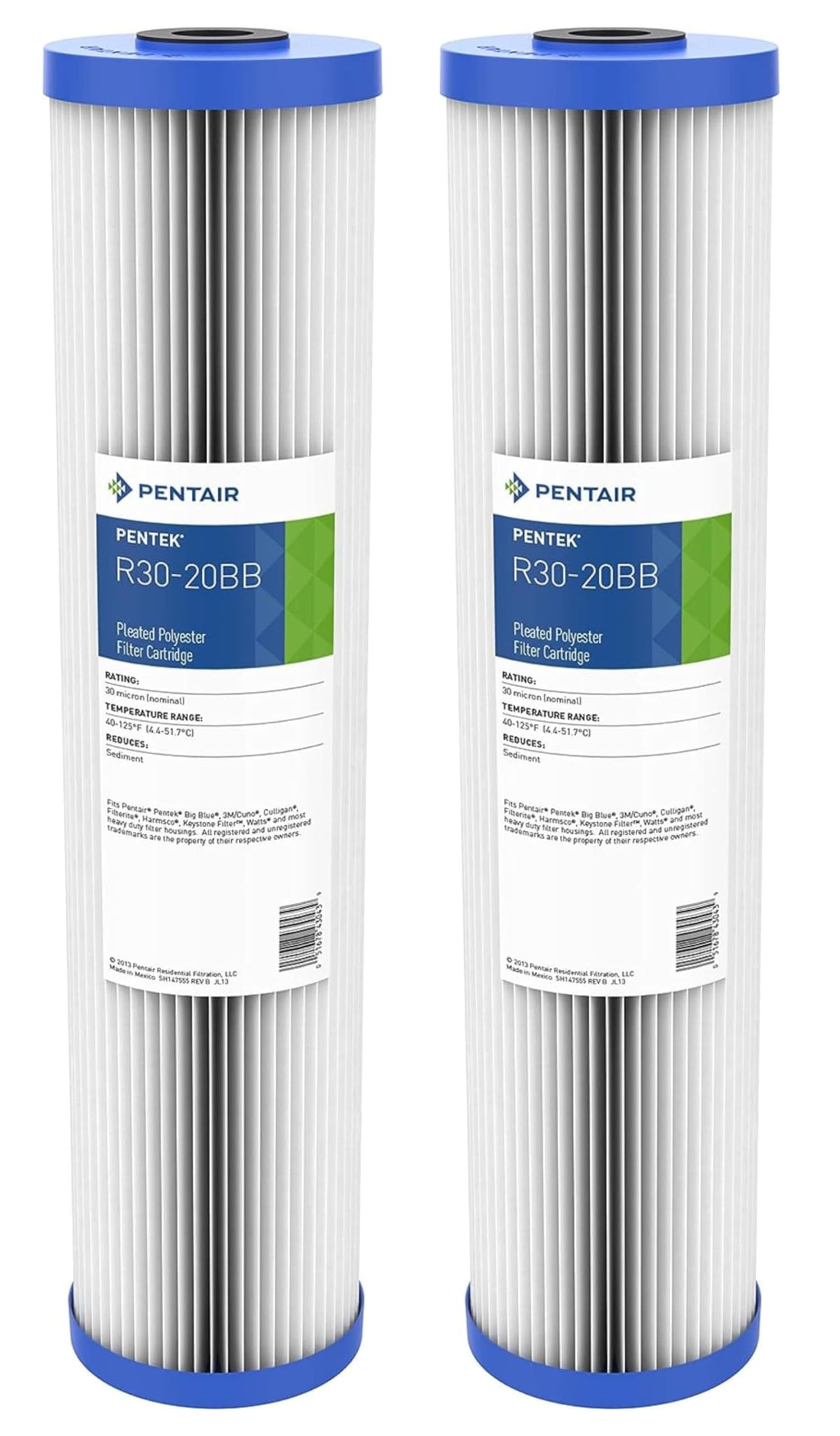 Pentek R30-20BB big blue housing fit shows secure, leak-free filtration.