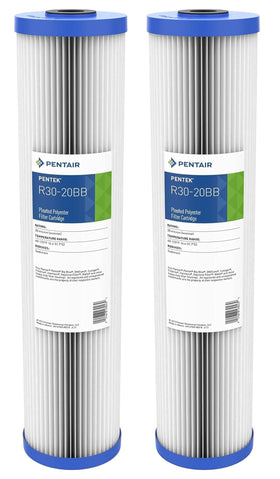 Pentek R30-20BB big blue housing fit shows secure, leak-free filtration.
