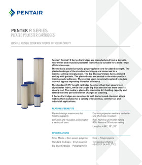 Pentek R30-20BB sediment capture demonstrates protection of plumbing.