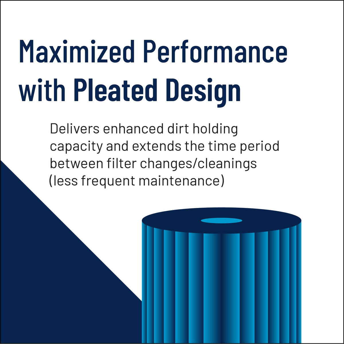 Pentek R50-BB 50 micron filtration designed to capture particles with minimal pressure impact.