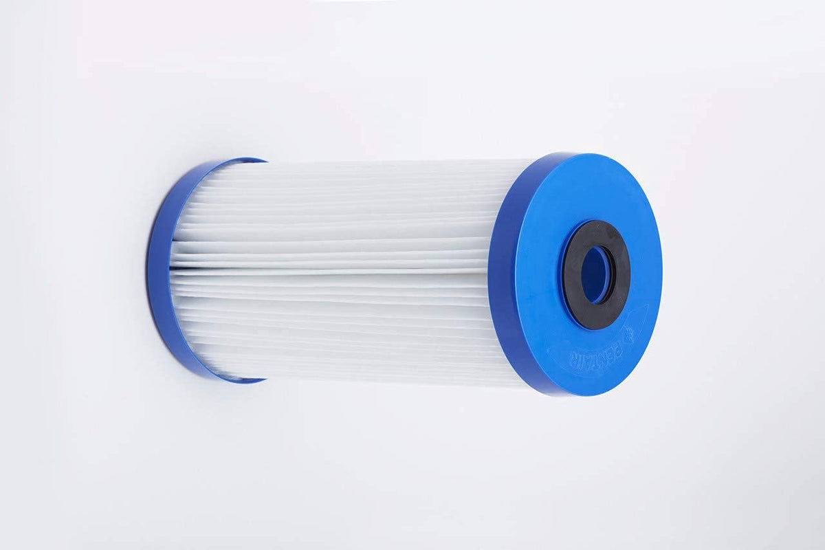 Pentek R50-BB pleated media with 16+ sq ft surface area for extended life.