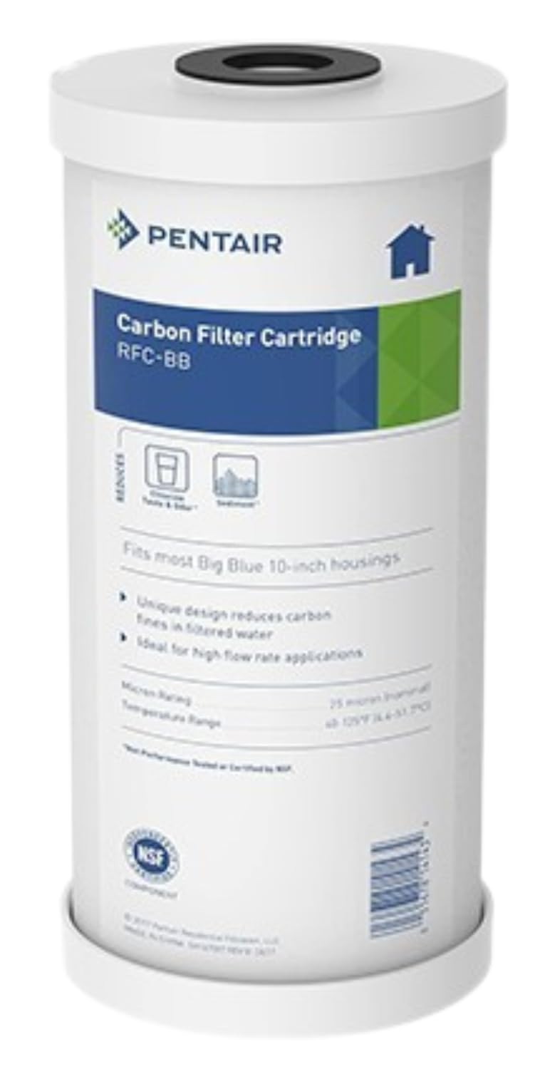Pentek RFC-BB carbon filter cartridge in a 10-inch housing improves water taste