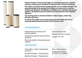 Pentek S1-BB 20 micron filtration reduces sediment in water