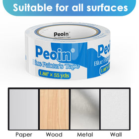 Peoin blue painter tape removes cleanly with no residue