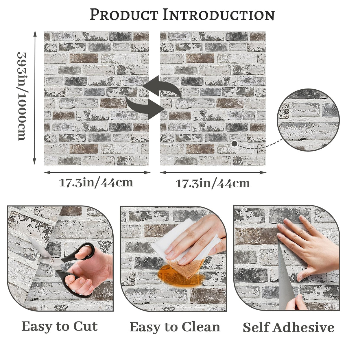 PeonyQueen brick wallpaper in kitchen or fireplace areas for quick, stylish updates