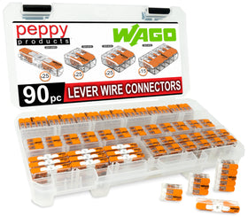 Peppy Products WAGO 221-2401 inline case view for quick, tidy two-conductor splices.