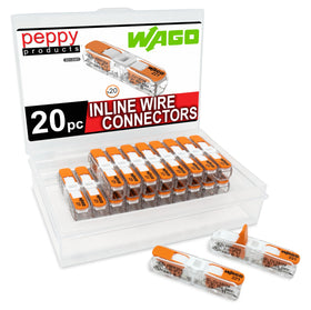 Peppy WAGO 221-2401 lever nuts case view showing organized storage for easy setup.