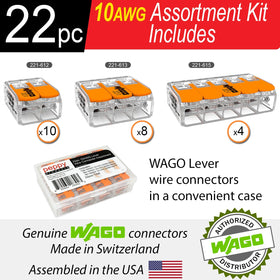 Peppy Products WAGO 221-613 3-conductor lever nut enables tidy multi-wire splices.