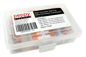 Peppy WAGO 221-413 three-conductor assembly simplifies multi-wire splices