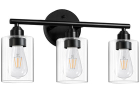 Percantis glass shade bathroom light for clear, bright task lighting.