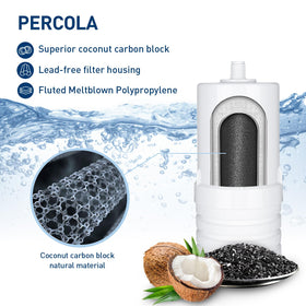 PERCOLA dual-stage-filter-0-5-micron traps sediment for crisper water
