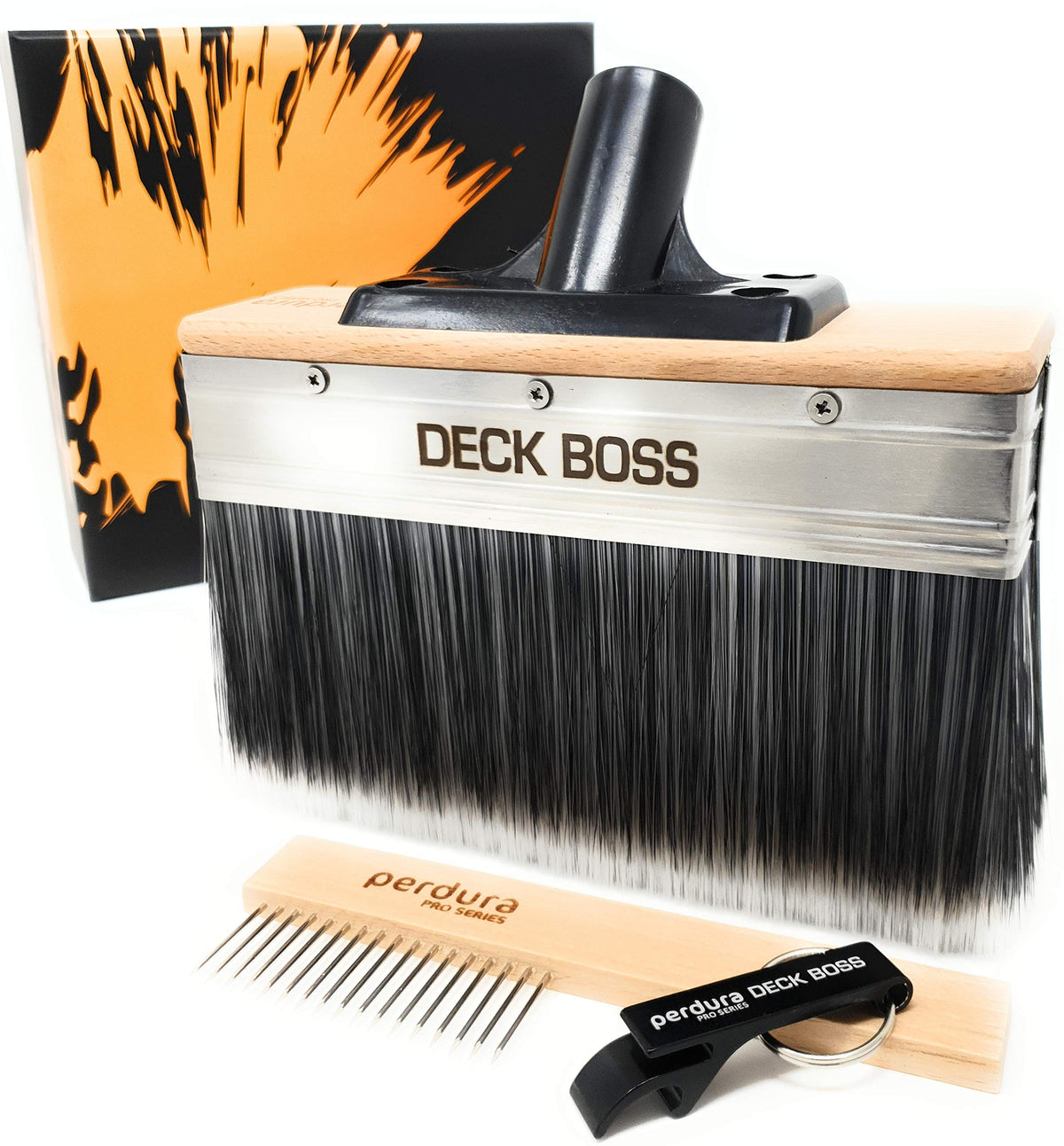 Perdura Deck Boss 7-inch brush head for fast coating on wood and composite surfaces