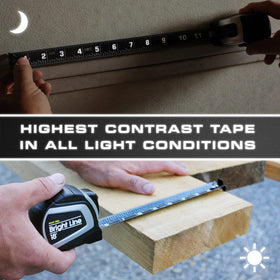 Perfect Measuring Tape BrightLine auto-lock prevents unwanted blade retraction.
