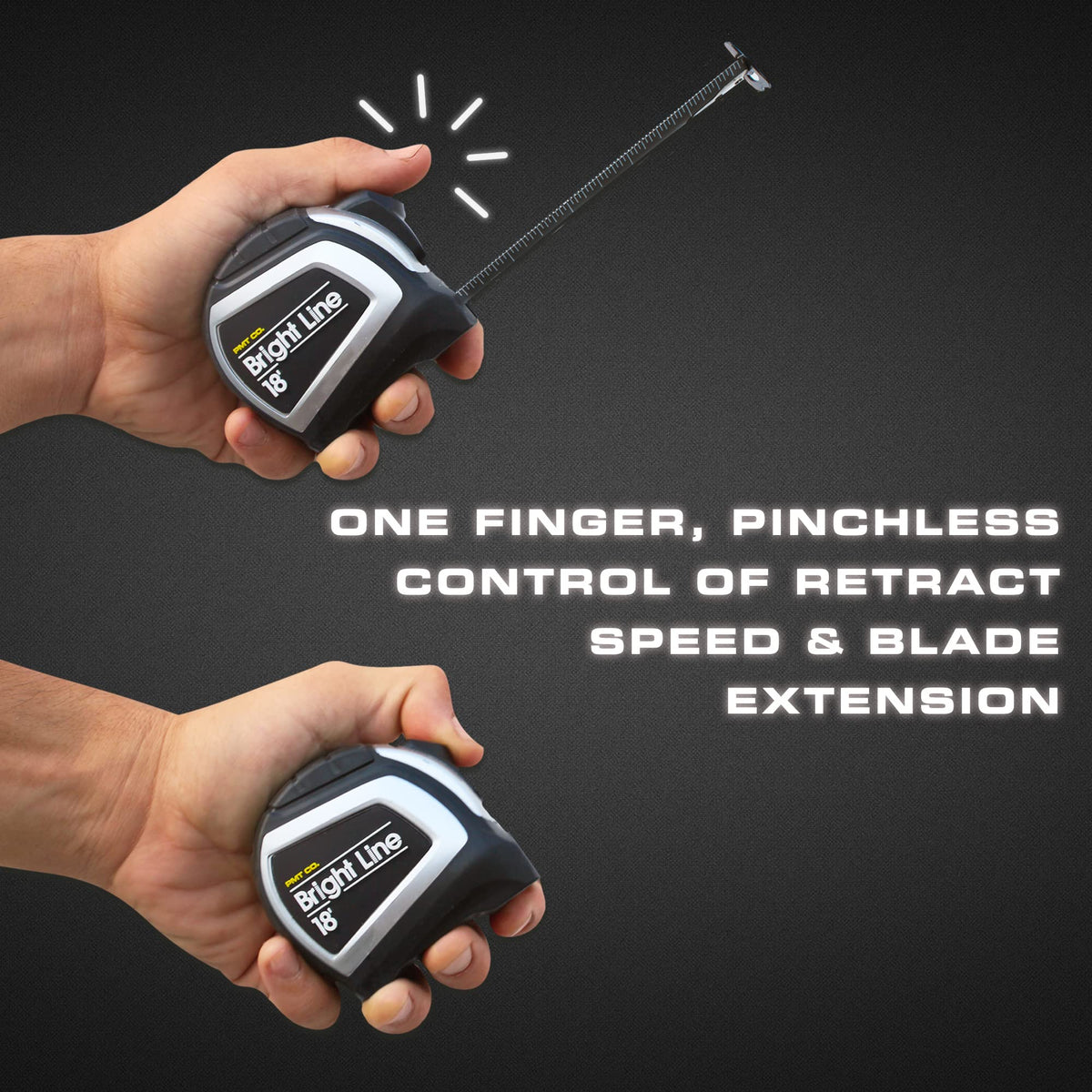 Perfect Measuring Tape BrightLine belt clip keeps it handy on site.