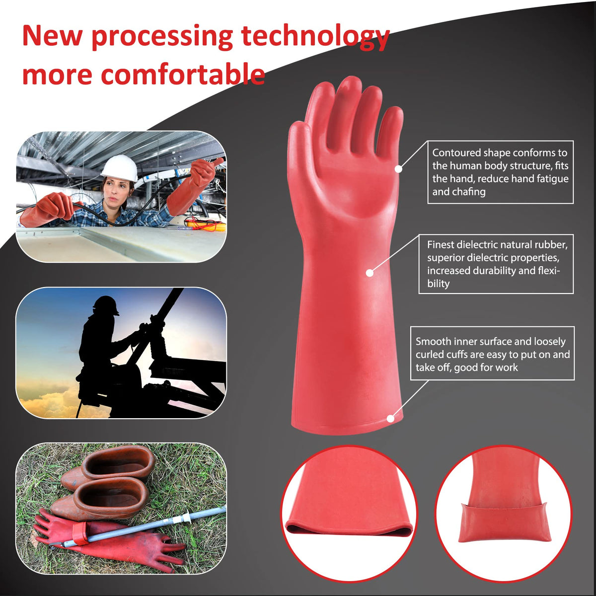 PerfectMart gloves used by linemen for field service and electrical work.