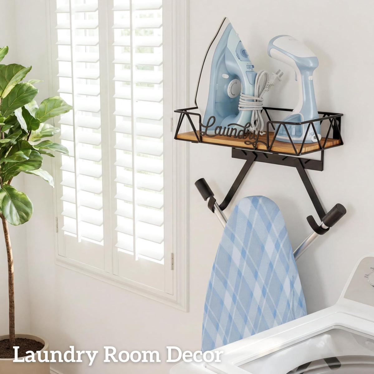 PERFNIQUE classic-lettering laundry decor enhances room aesthetics and practicality