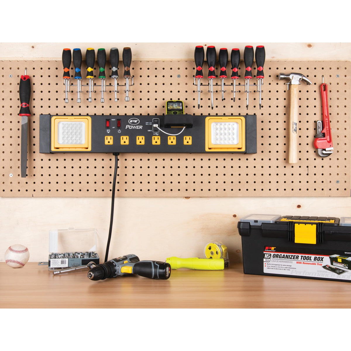 Performance Tool W2279 pivoting LED angles for adjustable lighting