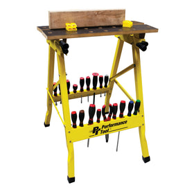Performance Tool W54025 folded storage feature enables compact transport.
