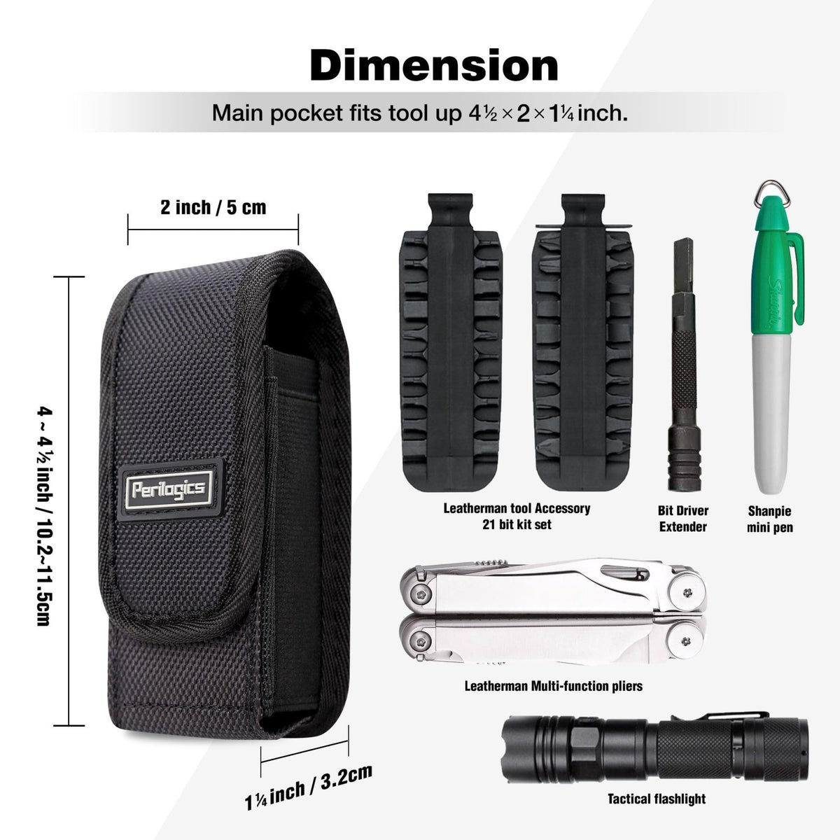 Close-up of Perilogics belt clip and 90 degree stopper for secure carry.