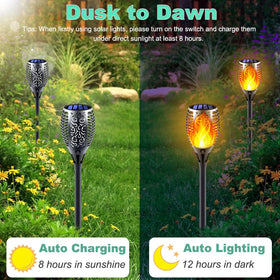 Permande walkway torches offer decorative lighting and safer steps in the dark.