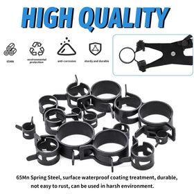 PEROMI swivel flat hose clamp plier in use for easy positioning of clamps.