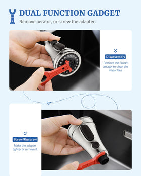 PerPaiMe removable aerator kit shows easy cleaning to maintain smooth flow.