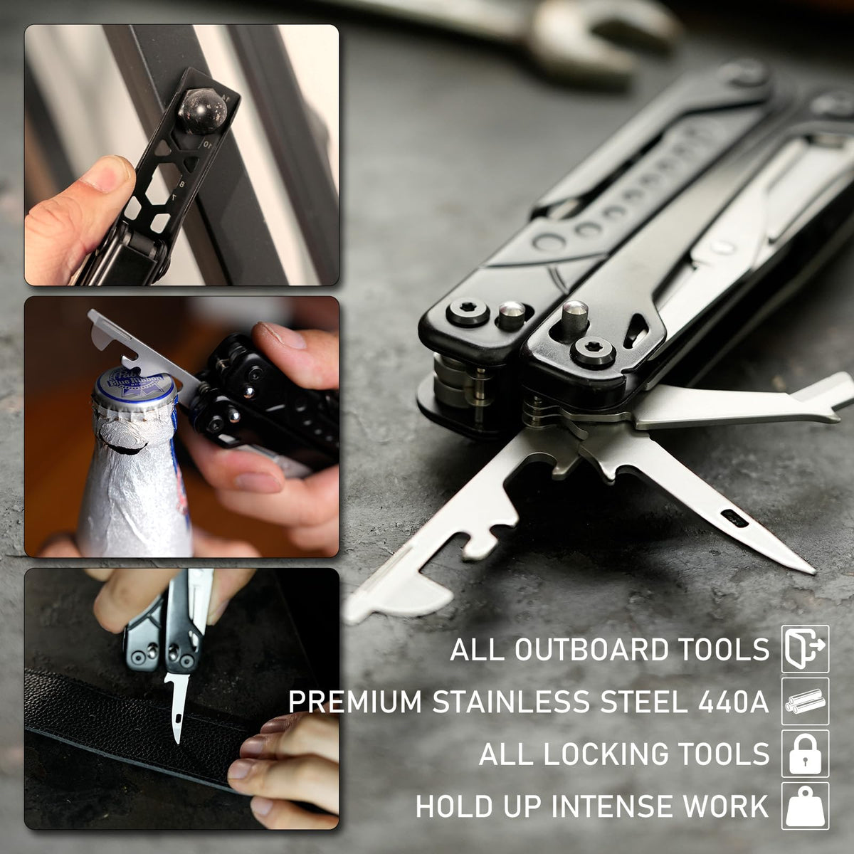 PERWIN 20in1 bottle and can opener for outdoor meals.