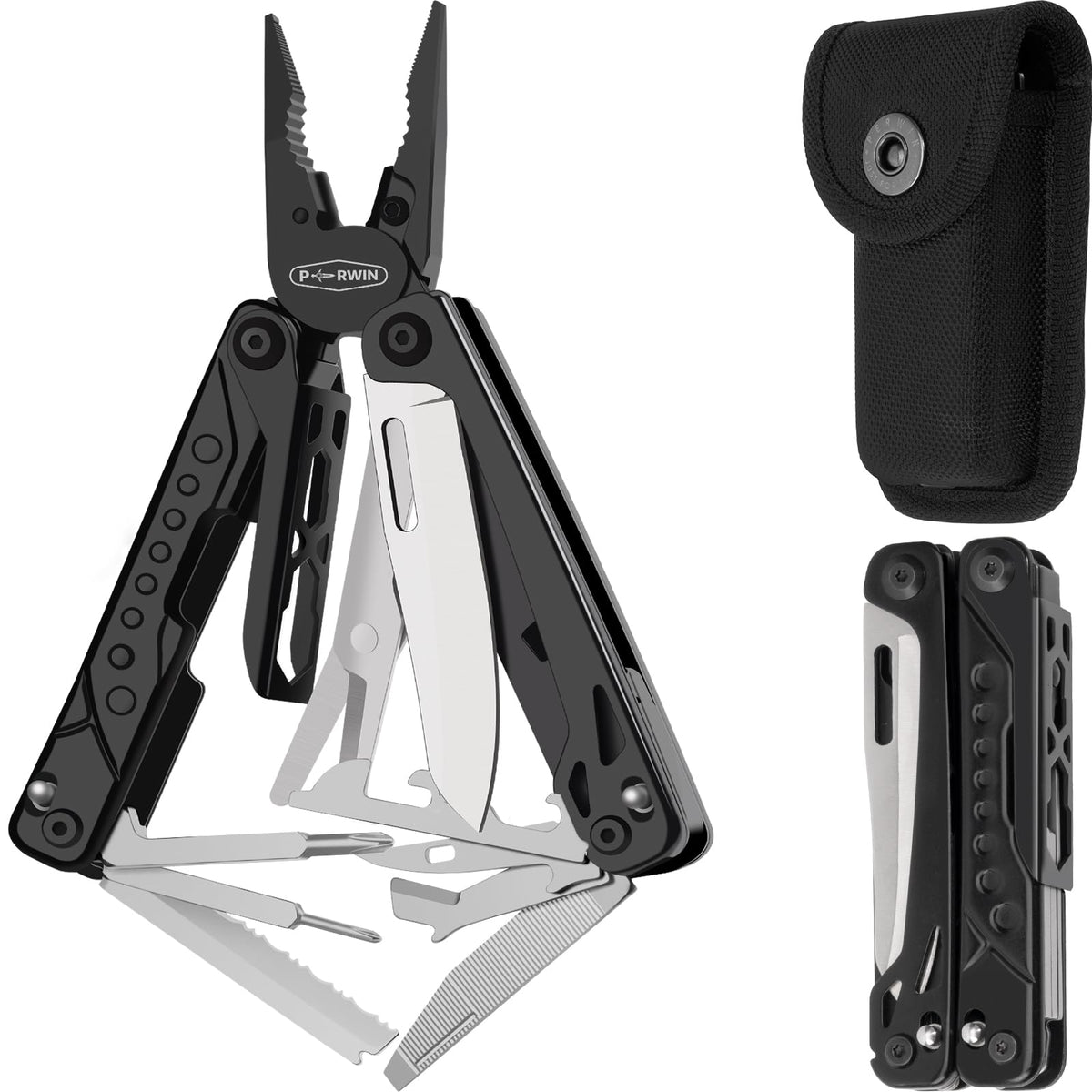 PERWIN Multitool 20in1 pliers offering versatile grip for on-site repairs.