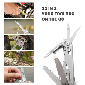 Perwin multitool nylon sheath enables belt or pack carry on the go