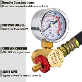Peryiter 2-inch gauge closeup highlights clear PSI MPa range for quick checks.