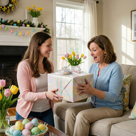 PETAFLOP gift-ready rabbit statue suitable for Easter and holidays.