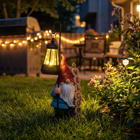 PETAFLOP solar powered decor provides warm night ambiance on patios and decks.