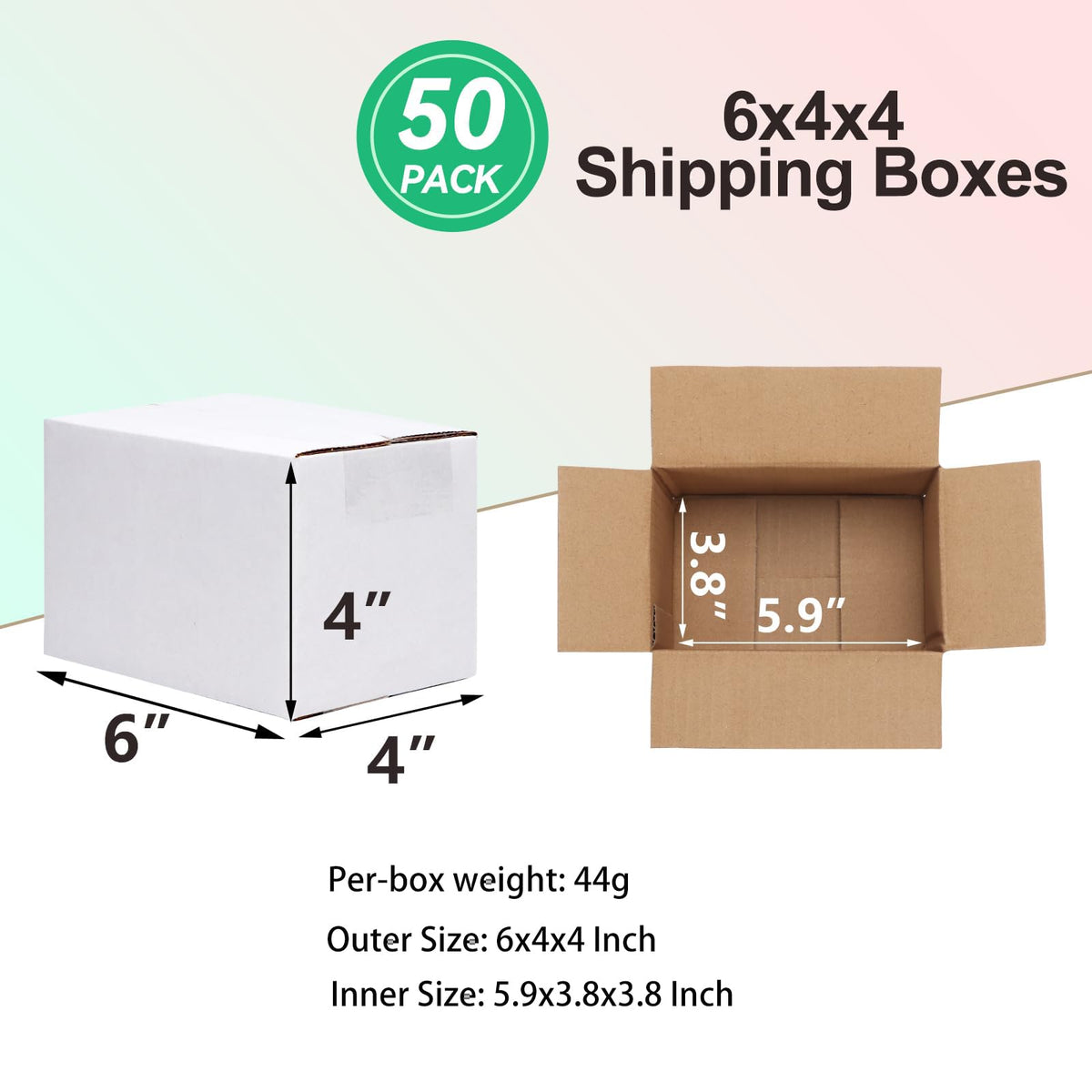 PETAFLOP white kraft corrugated box provides sturdy protection for small shipments.