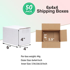 PETAFLOP white kraft corrugated box provides sturdy protection for small shipments.