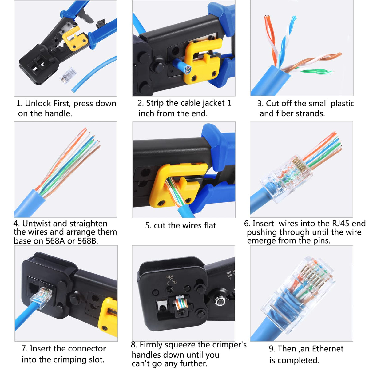 PETECHTOOL ergonomic handle design reduces fatigue during crimping