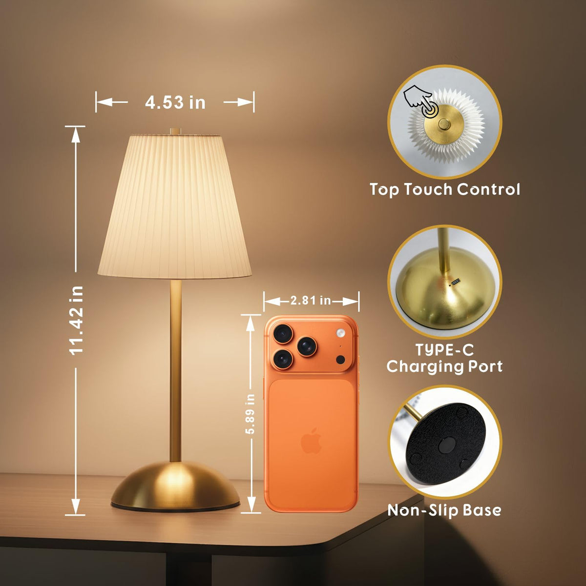 PetiitLyt rechargeable lamp demonstrating memory function for seamless daily use.