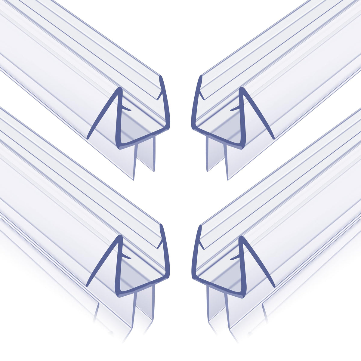 PETOX bottom seal for 3/8 inch frameless doors provides near invisible leak protection