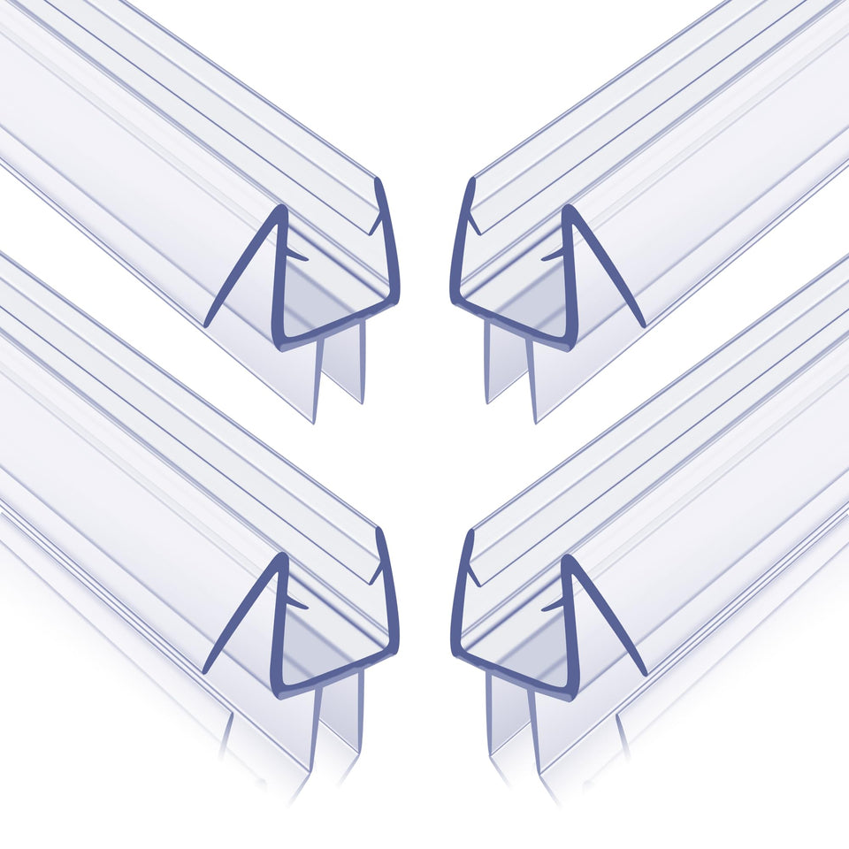 PETOX bottom seal for 3/8 inch frameless doors provides near invisible leak protection