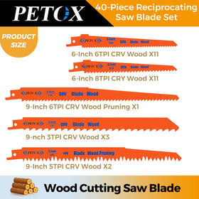 PETOX 9-inch 6TPI wood pruning blades deliver fast, clean cuts