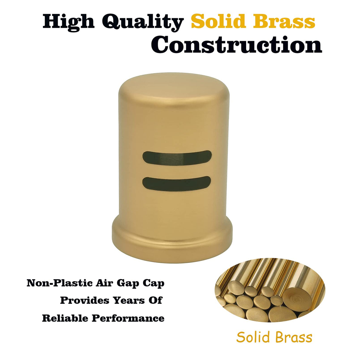 PetrelWing solid brass air gap cap adds durability and corrosion resistance.