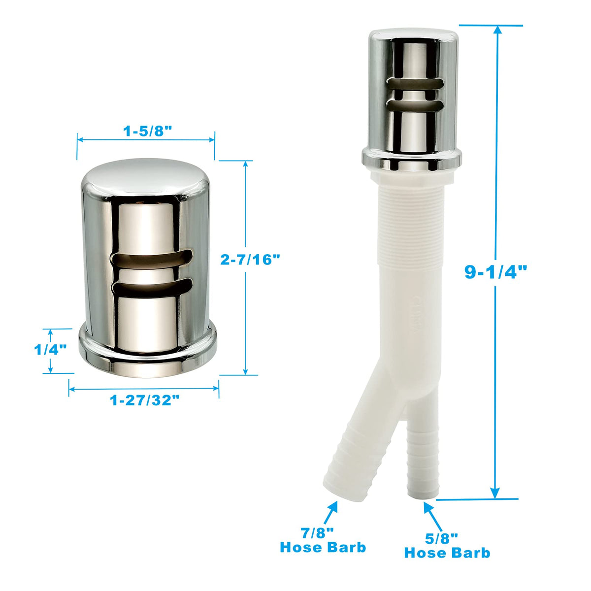 PetrelWing air gap kit shows flange and body for universal fit