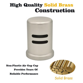 PetrelWing brass air gap cap closeup highlighting corrosion resistance
