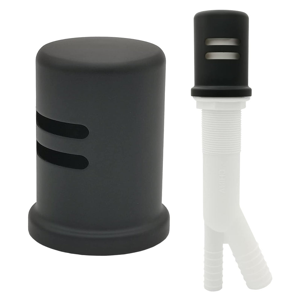PetrelWing matte black air-gap cover for a flush, cohesive sink look.